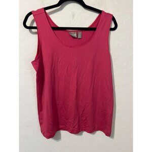 Chico's Sz 2 (US L 12) Pink Tank Top Camisole